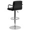 Emma and Oliver Contemporary Quilted Vinyl Adjustable Height Barstool with Arms